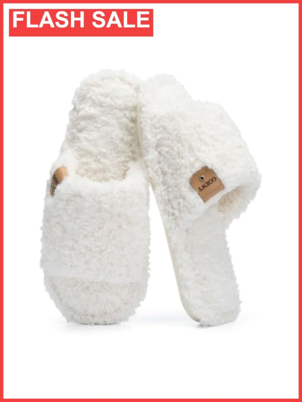 Women's Fuzzy Open Toe Slippers Memory Foam Non-Slip Indoor Outdoor House Shoes